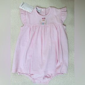 Squiggles Baby Girls Pink Onesie Ruffle Romper 6-9mo NWT